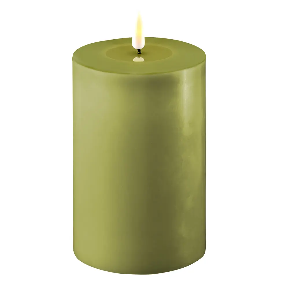 LED-Pöytäkynttilä 10x15 cm Oliivi