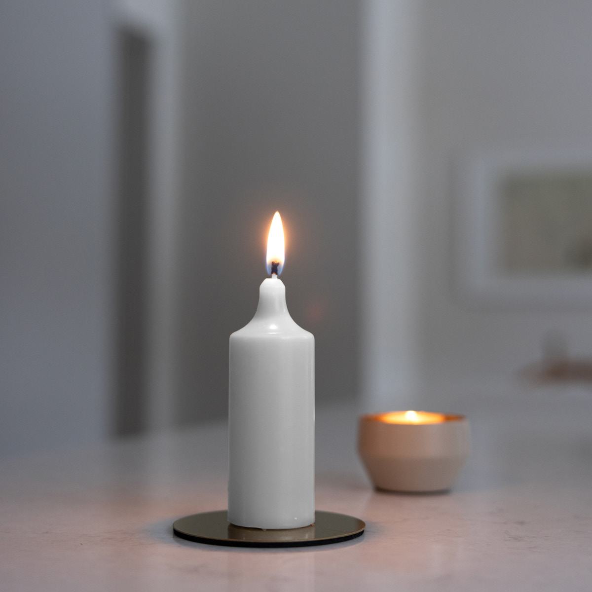 Liljeholmens Kupé Pöytäkynttilä 11 cm 4 kpl Valkoinen