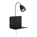 Cuarto vägglampa 30 cm svart