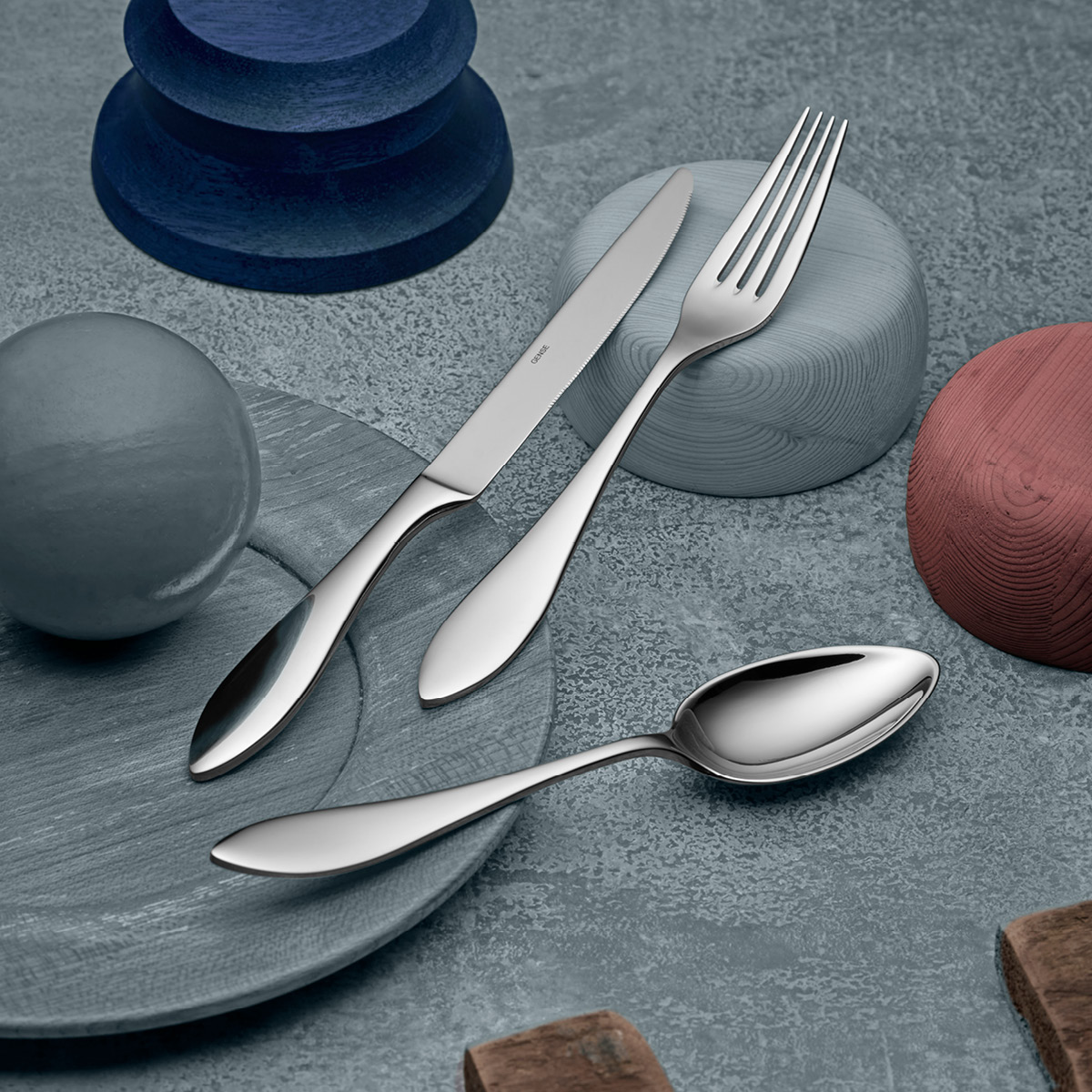 Gense Indra skje 21 cm blankt stål