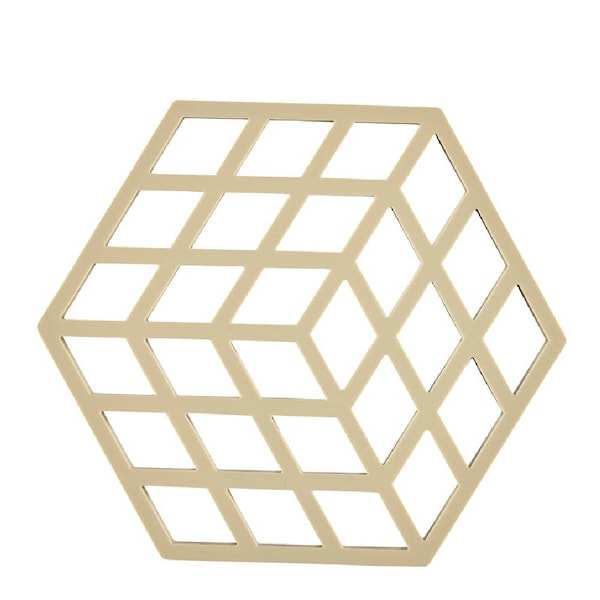 Cube grytunderlägg 16x14 cm warm sand