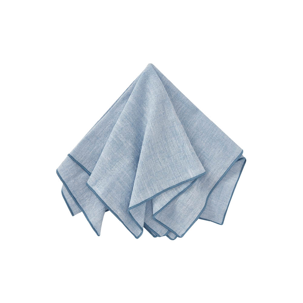 Stiernholm Eline Servett 45x45 cm 2-pack Blå/Vit