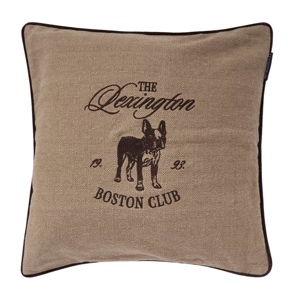 Lexington Boston Club kuddfodral sammet 50x50 cm beige/brown