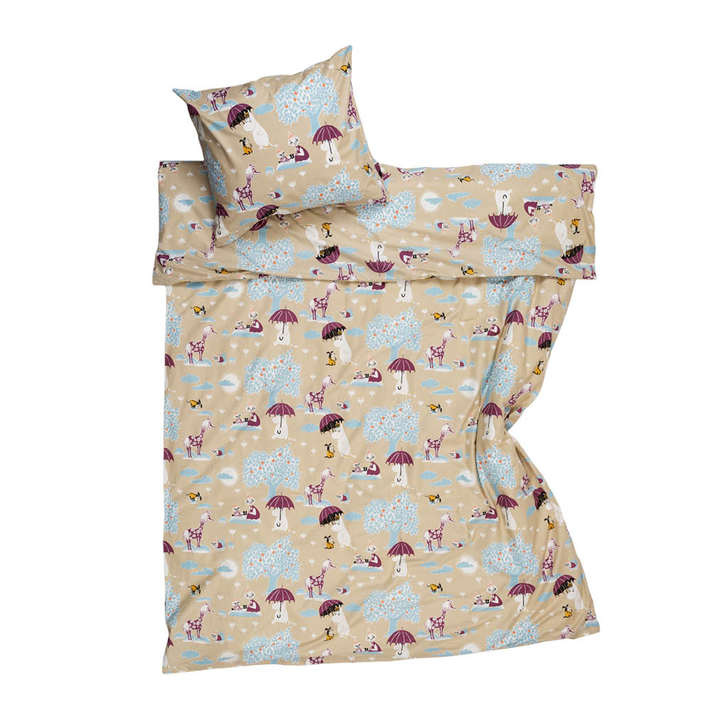 Moomin Arabia Mummi sengesett 140x200 cm Under paraplyen multi
