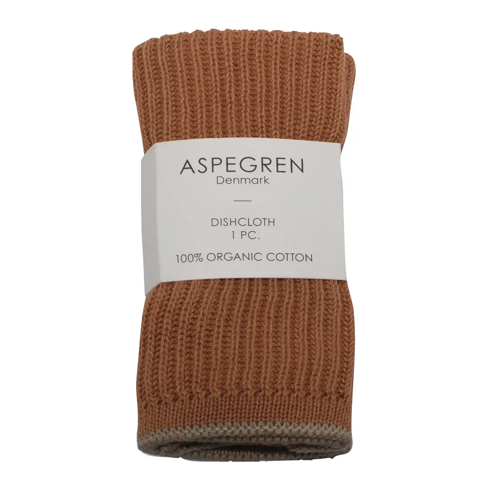 Ripple Neulottu tiskirätti 26x26 cm Camel