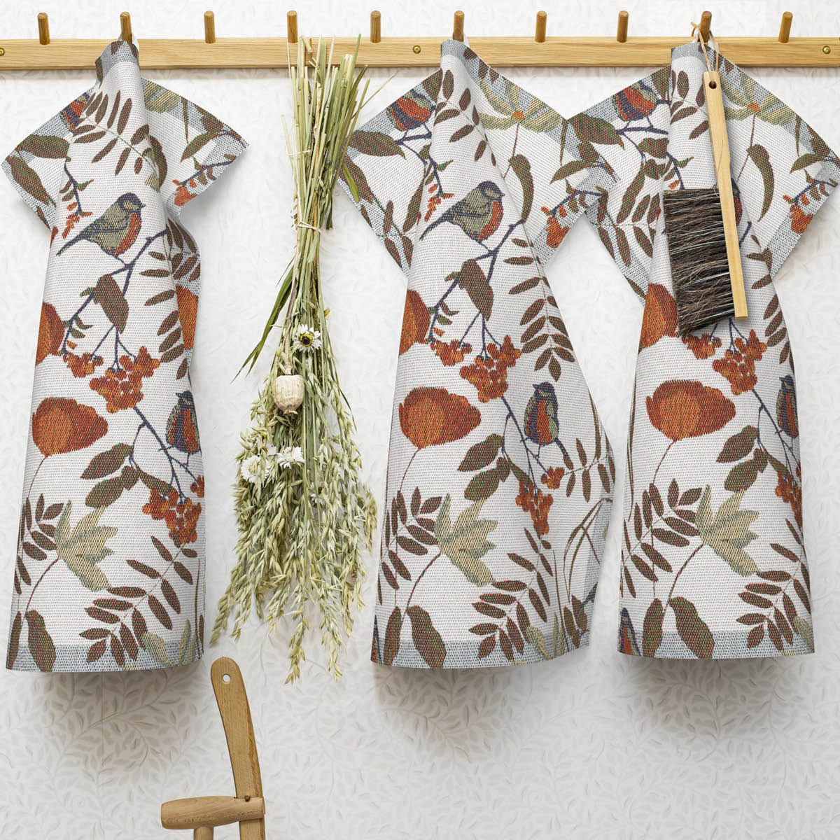 Ekelund Fåglabäck handduk 35x50 cm brun