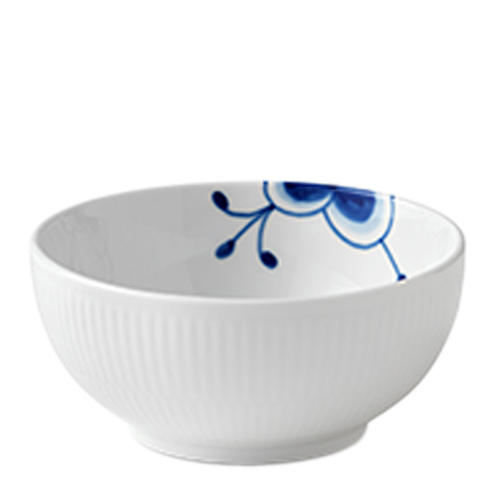 Royal Copenhagen Blå Mega Riflet skål 13 cm