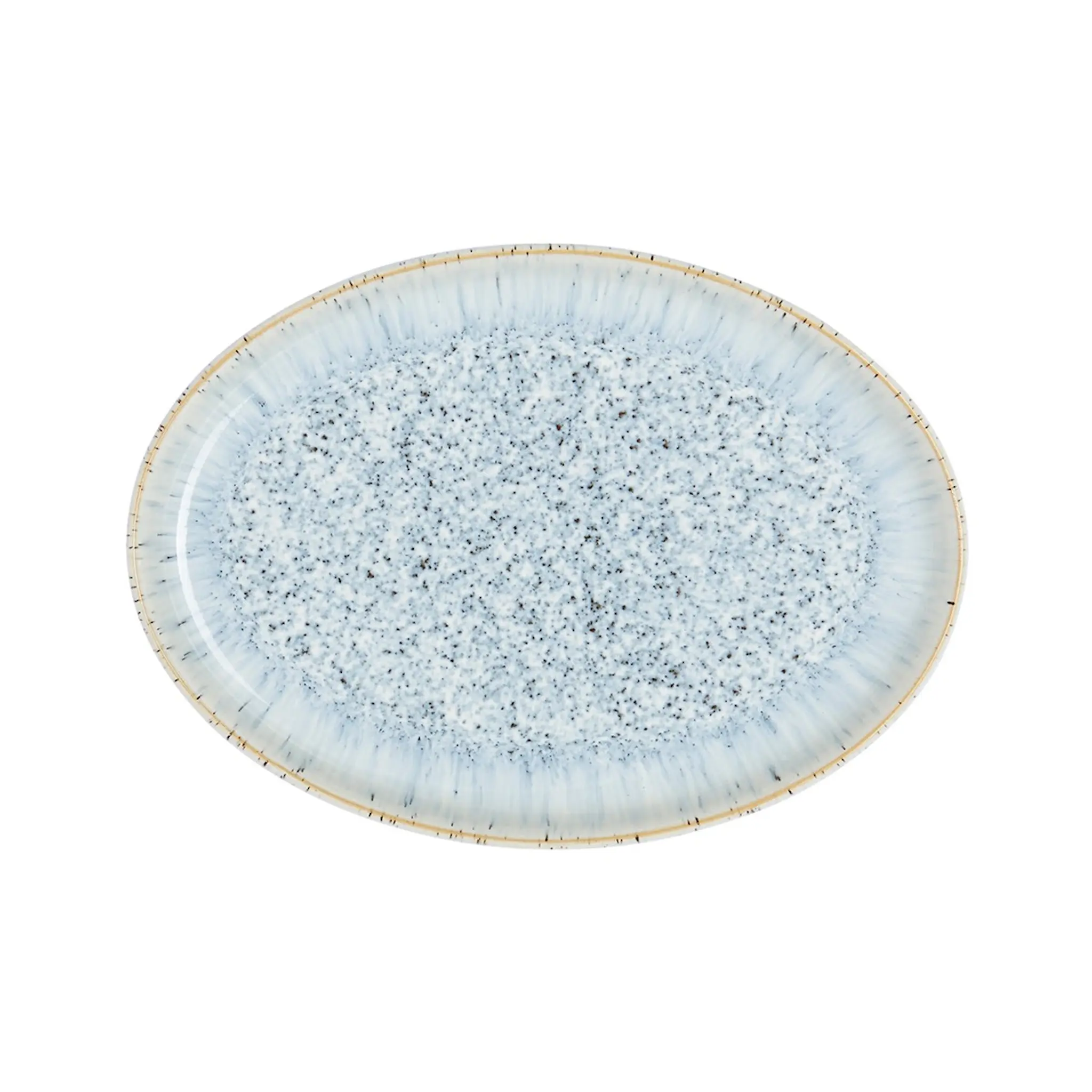 Denby Halo Speckle Serveringsbricka Oval 14x19 cm