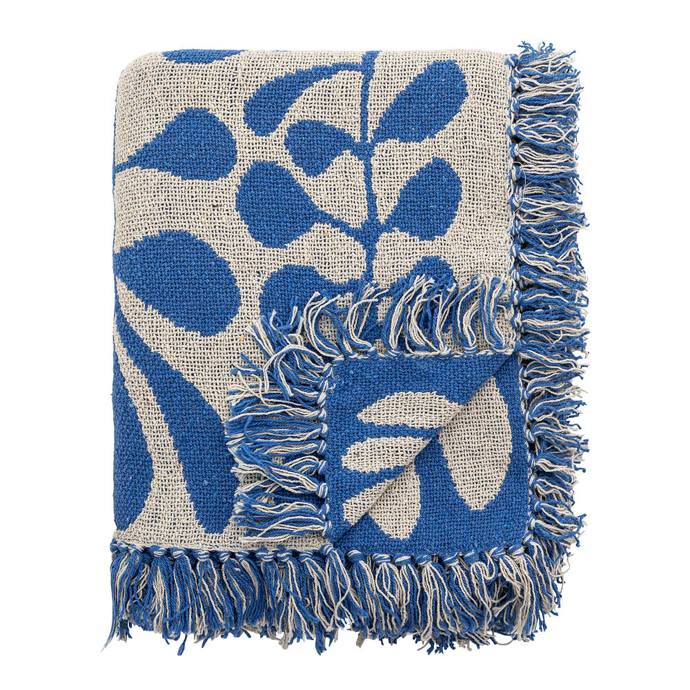 Bloomingville Pledd Nevine 160x130 cm blå