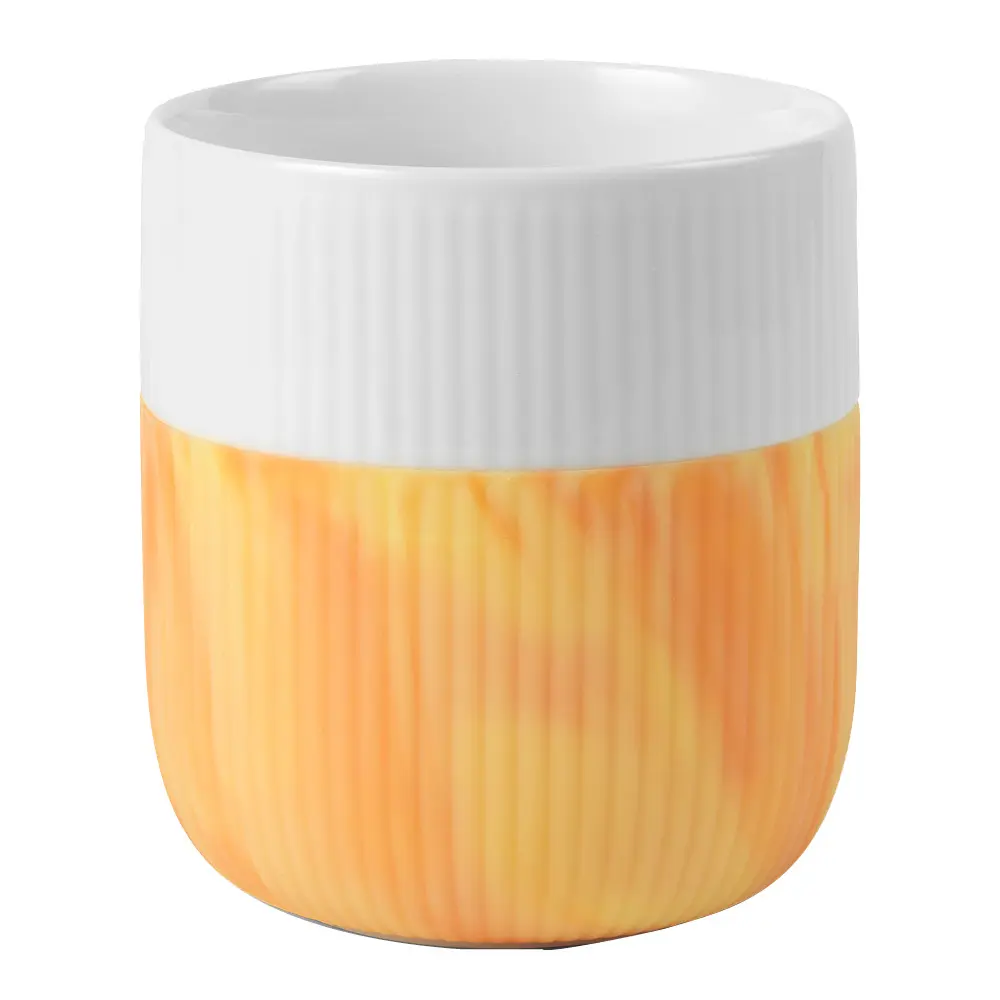 Fluted Contrast Marble Muki 35 cl Fiery Yellow