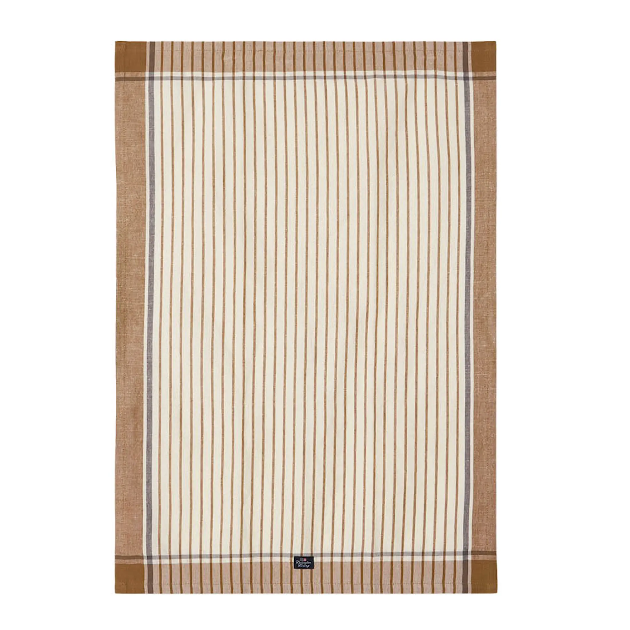 Lexington Randig kökshandduk 50x70 cm fudge/vit