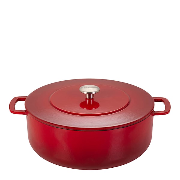 Gjutjärnsgryta 28 cm 5,3 L cherry