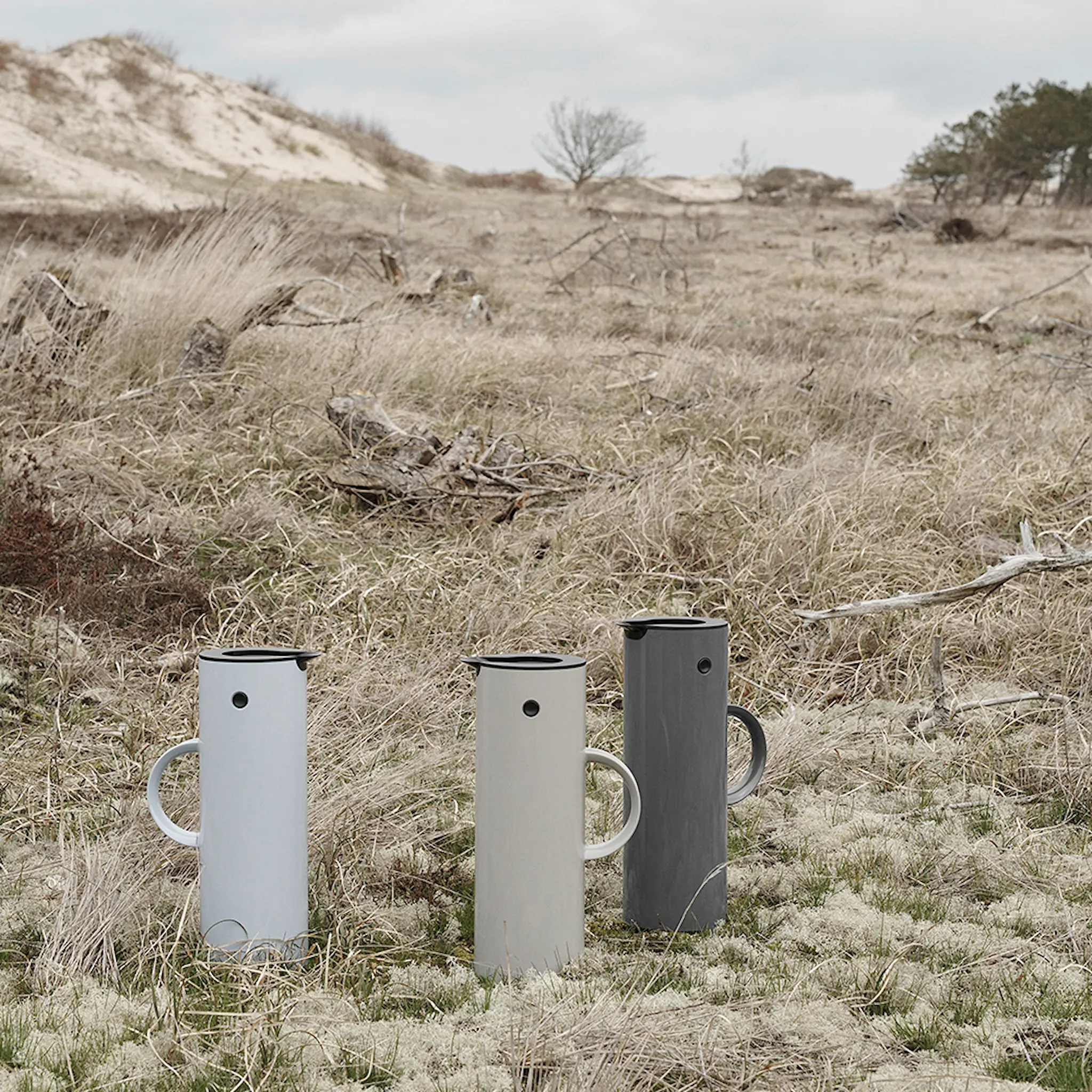 Stelton EM77 Termoskanna 1 L Mörkgrå