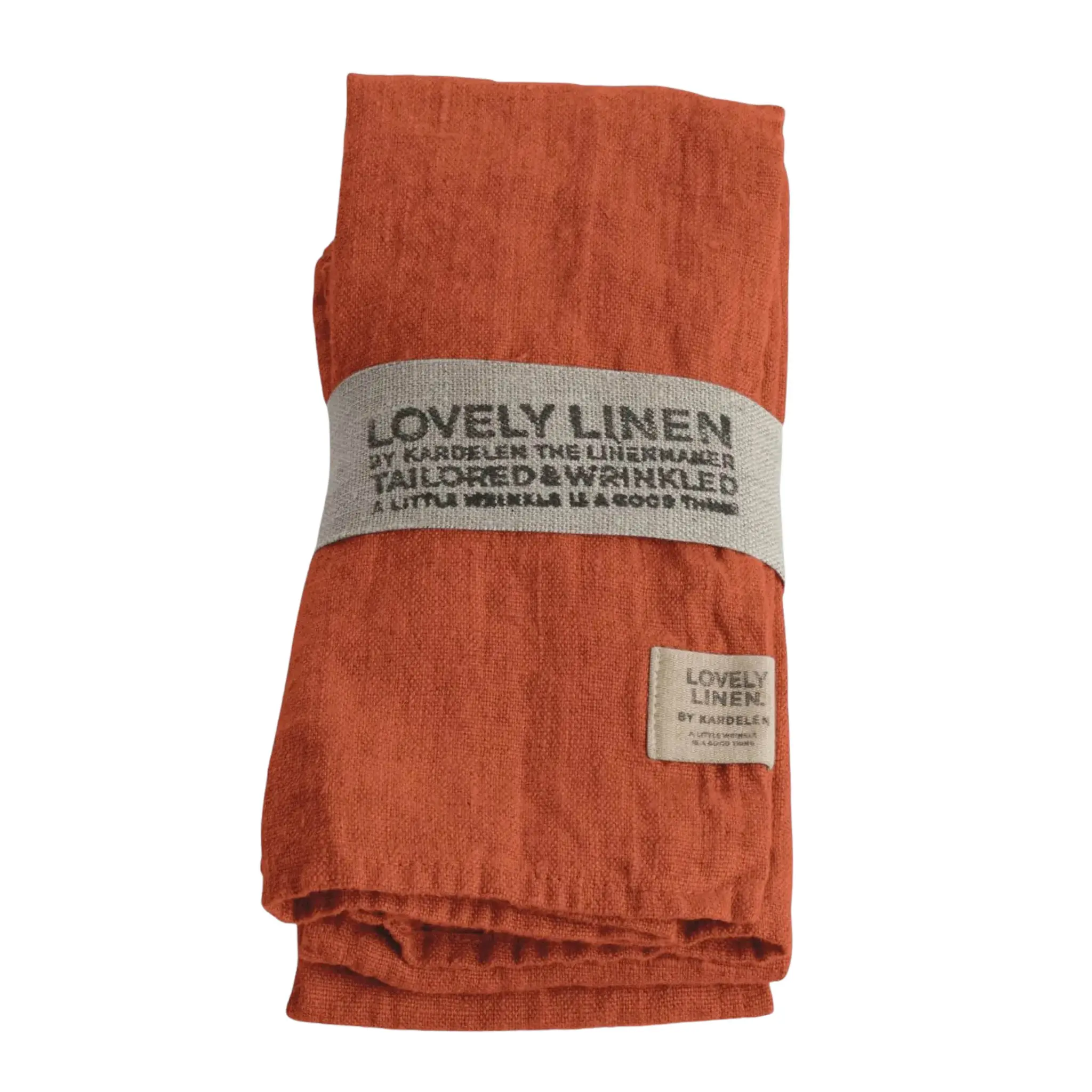 Lovely Linen Lovely servett linne 45x45 cm 4-pack Cayenne