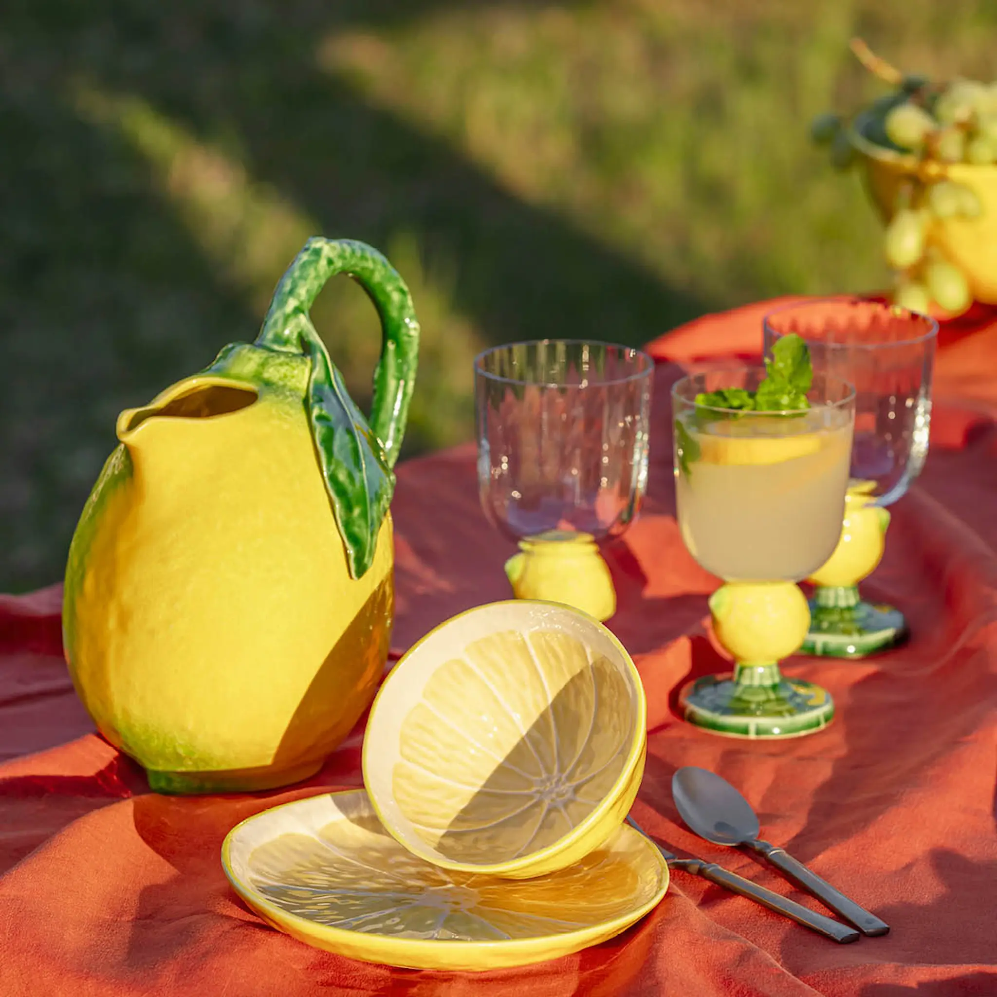 Bordallo Pinheiro Citron serveringsskål 25 cm citrongul