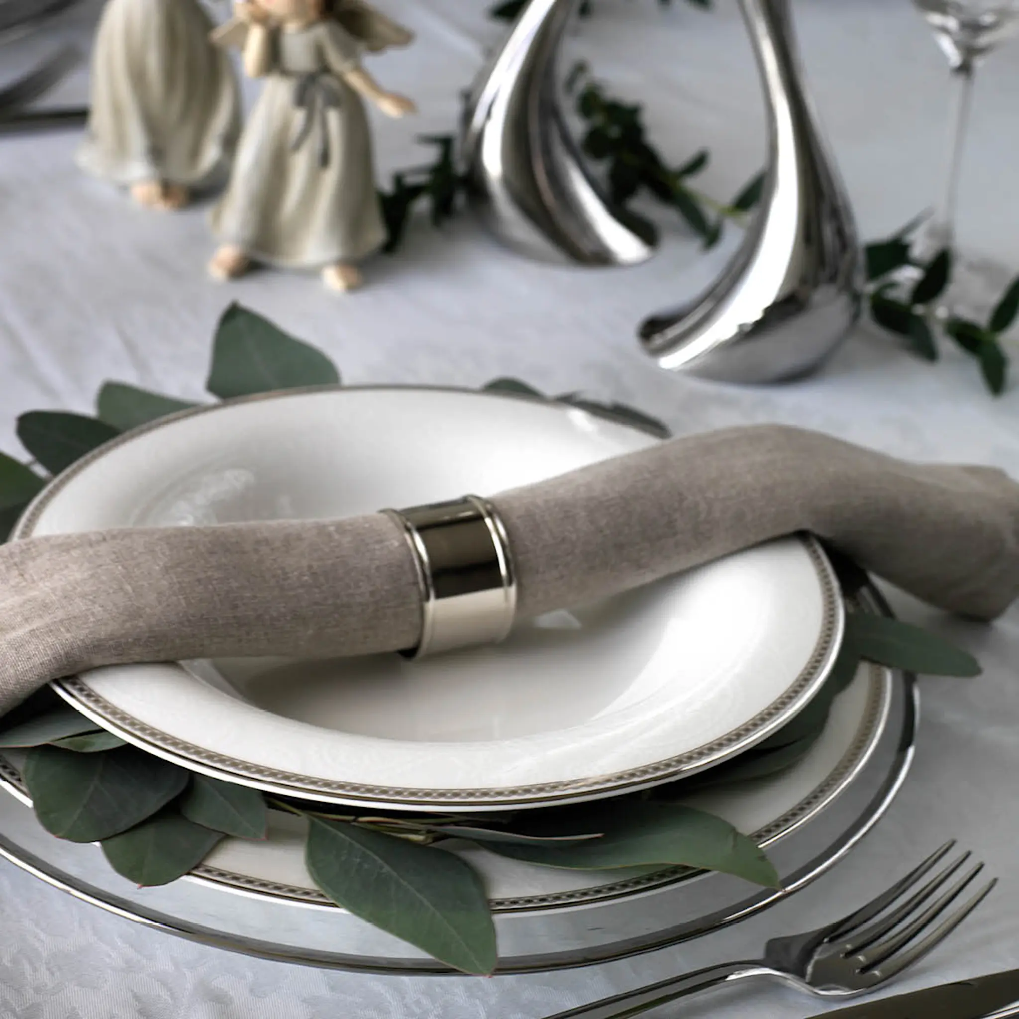 Royal Porcelain Silver Paisley Lautanen syvä 23,5 cm