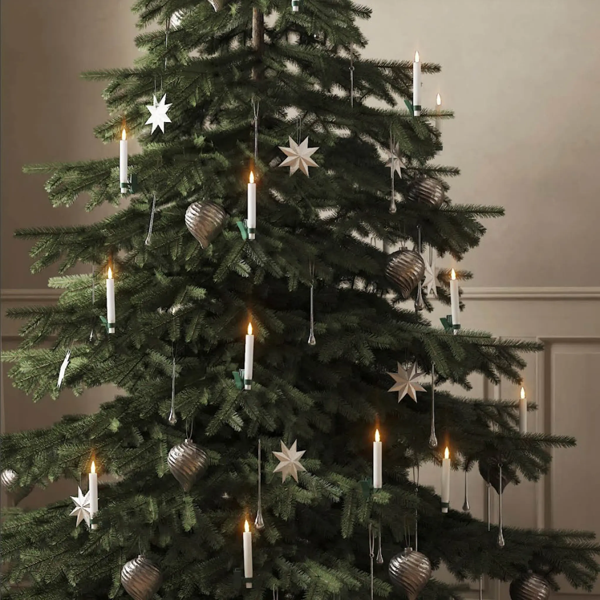 DeluxeHomeart LED Joulukuusenkynttilä 1,2 x 13 cm 6 kpl Valkoinen