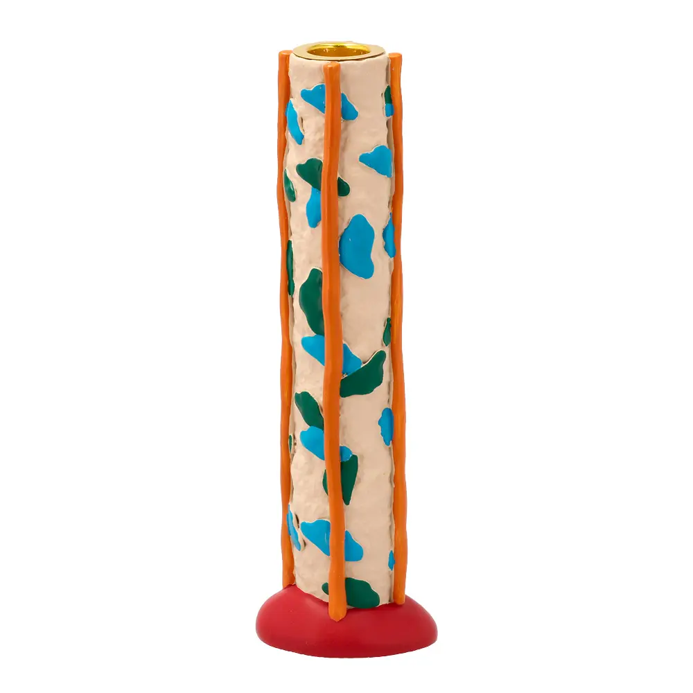 Styles Kynttilänjalka 21 cm Sininen/Keltainen