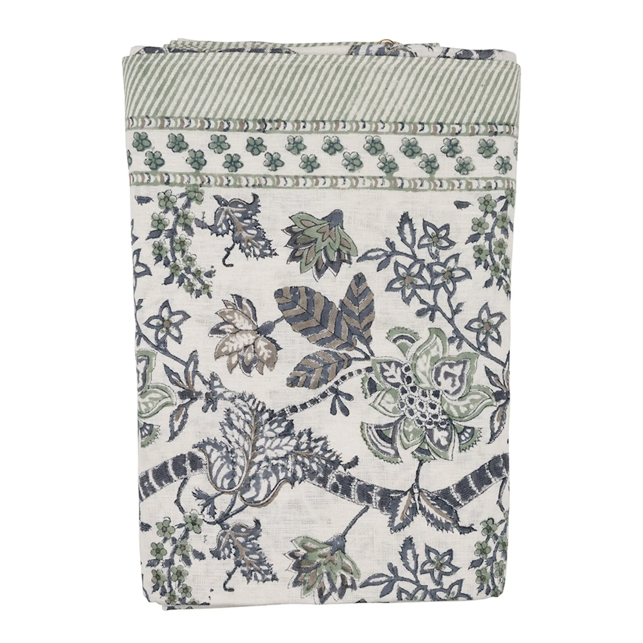 Chamois Floral linneduk 150x350 cm sea blue