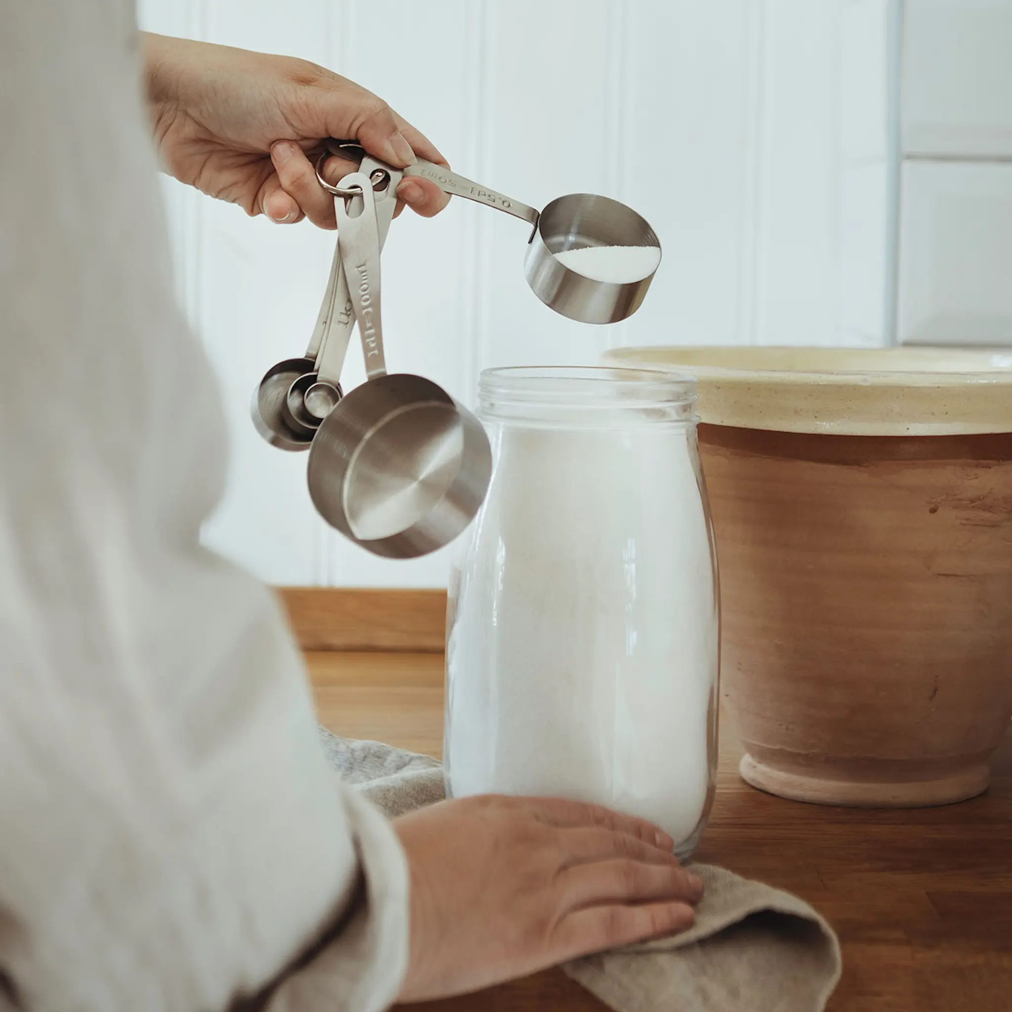 Dorre Myah målebeger rustfritt stål 5 stk 1 krm-1 dl hover