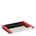 Ray Disco bricka 20,5x30 cm stål/coral red