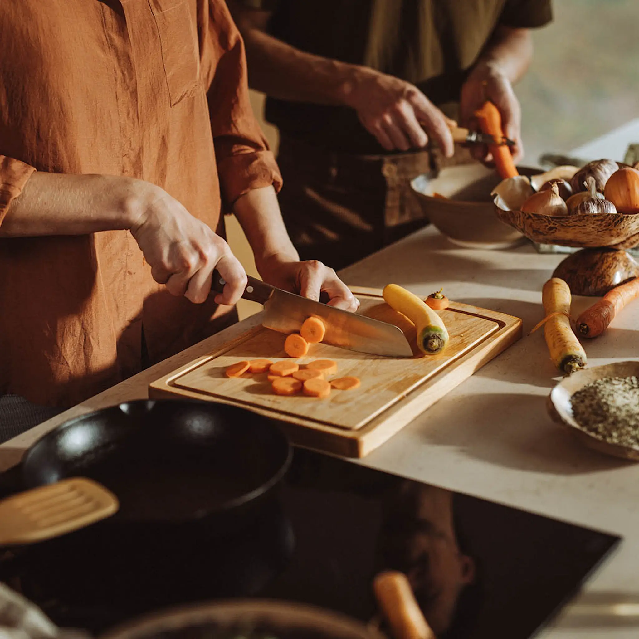Fiskars Folken santokukniv 16 cm tre/stål