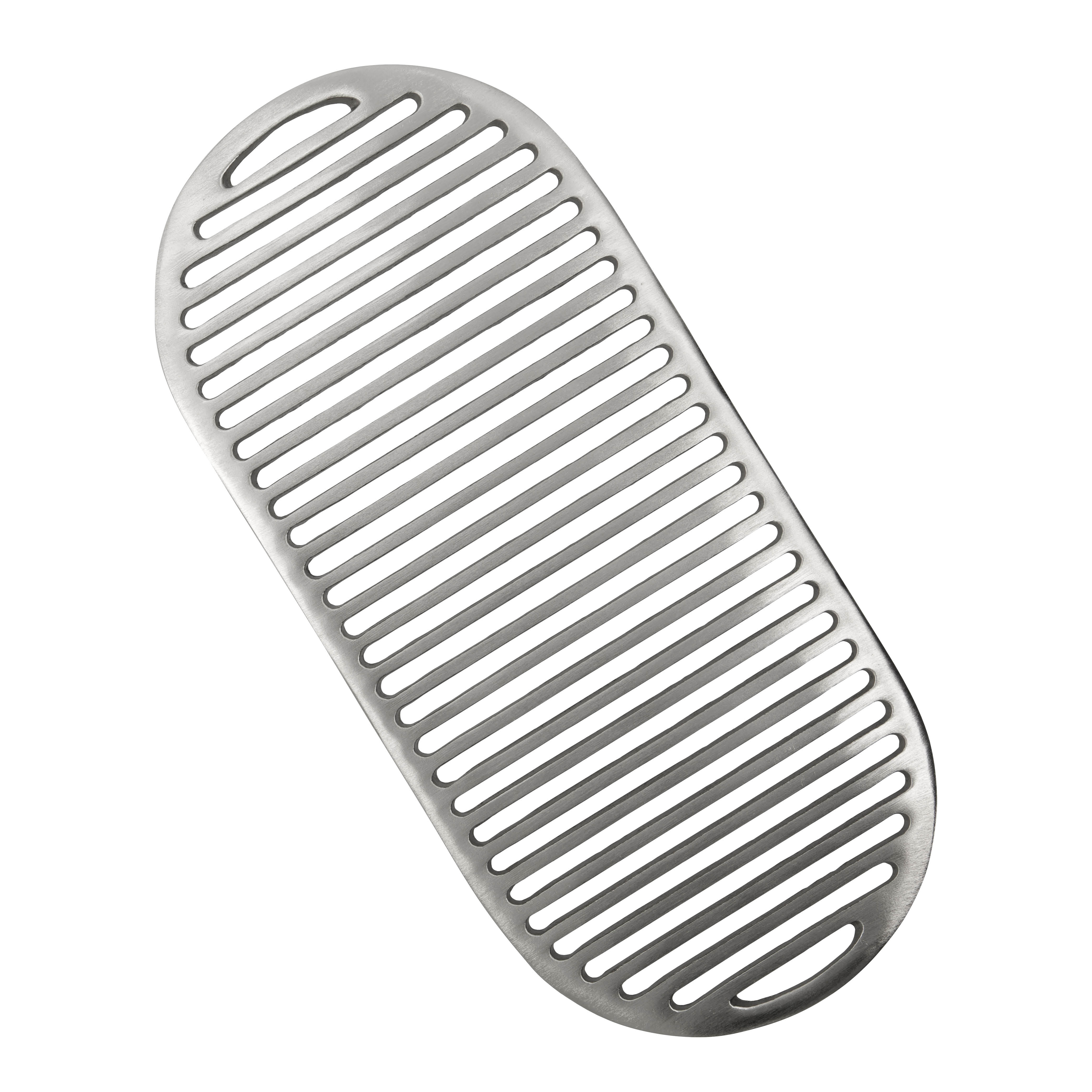 House Doctor Esme grytunderlägg 35x16 cm borstad silverfinish