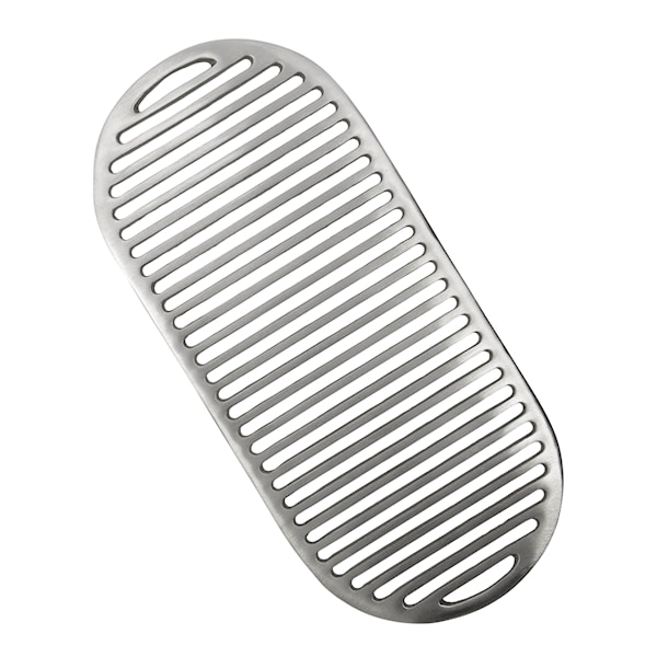 Esme grytunderlägg 35x16 cm borstad silverfinish