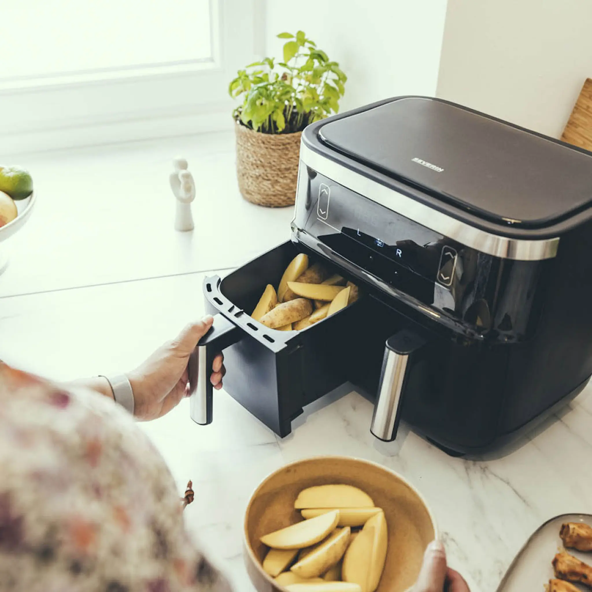 Severin Airfryer dubbel FR2453 2x4 L 2850W svart