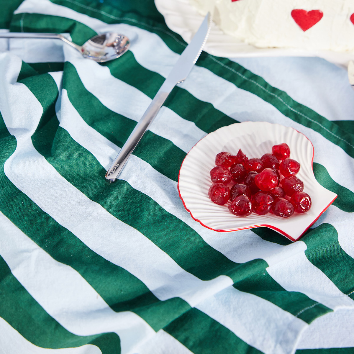 ByOn Love servett 45x45 cm 2-pack grön/ljusblå