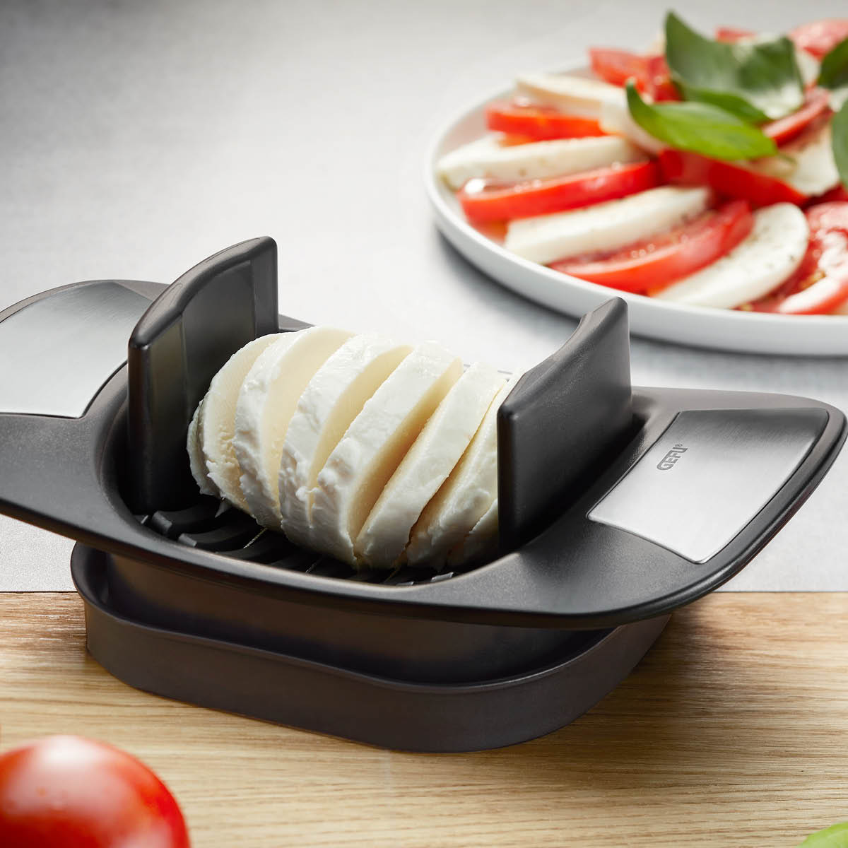 Gefu Caprese tomat- och mozzarellaskärare svart/silver
