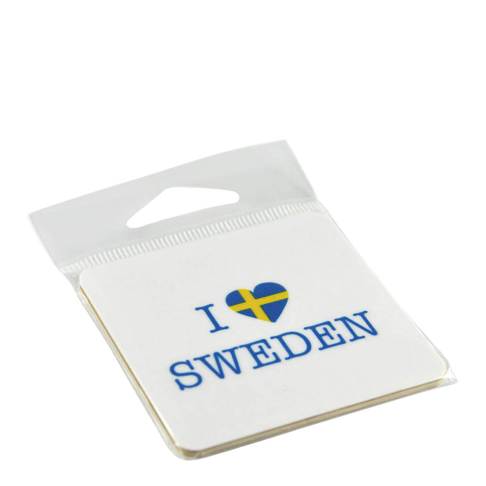 Mellow Design Magneetti I Love Sweden 6,5x6,5 cm