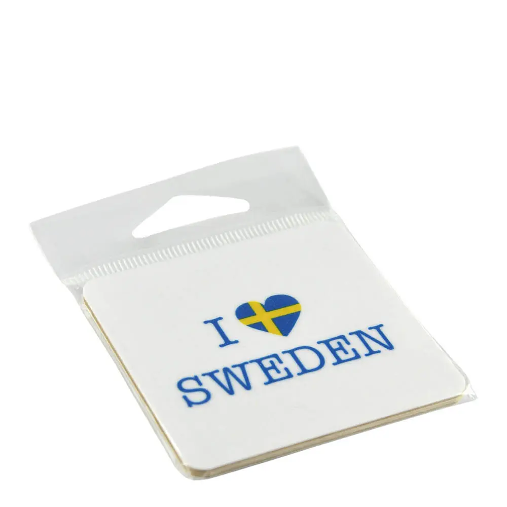 Magnet I Love Sweden 6,5x6,5 cm