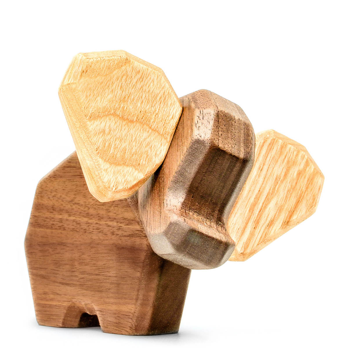 FableWood Puufiguuri Norsu 8 cm Pähkinä/Saarni