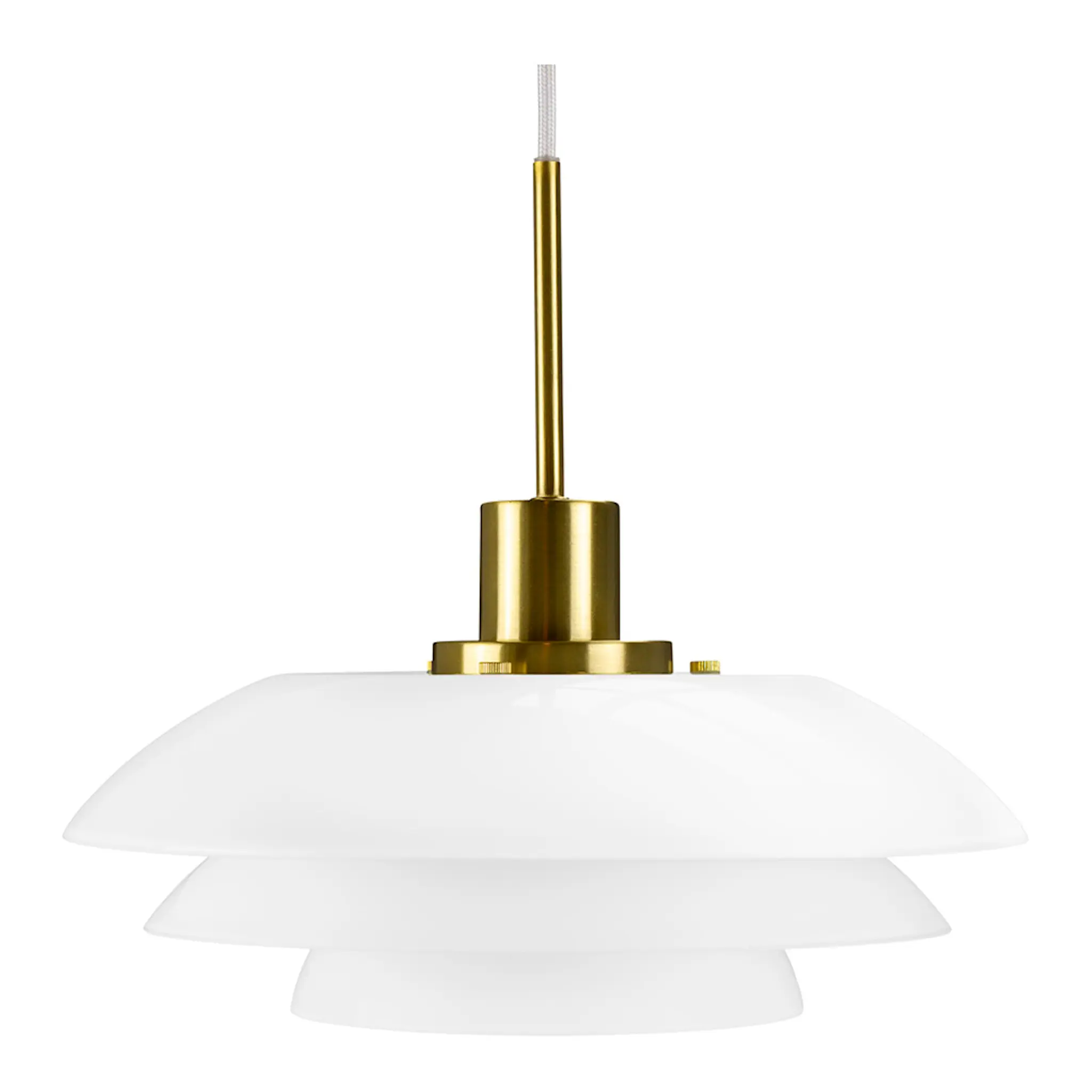 Dyberg Larsen DL31 pendellampa 15 cm opal/mässing