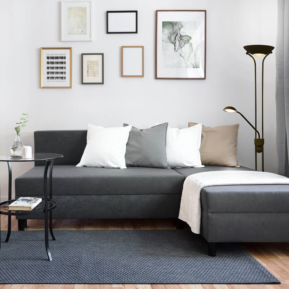 Aneta Lighting Nice uplight gulvlampe 179 cm svart