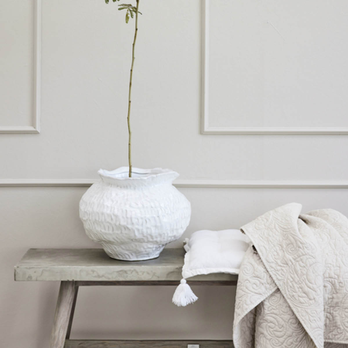 Lene Bjerre Isabelle pläd 170x130 cm linne