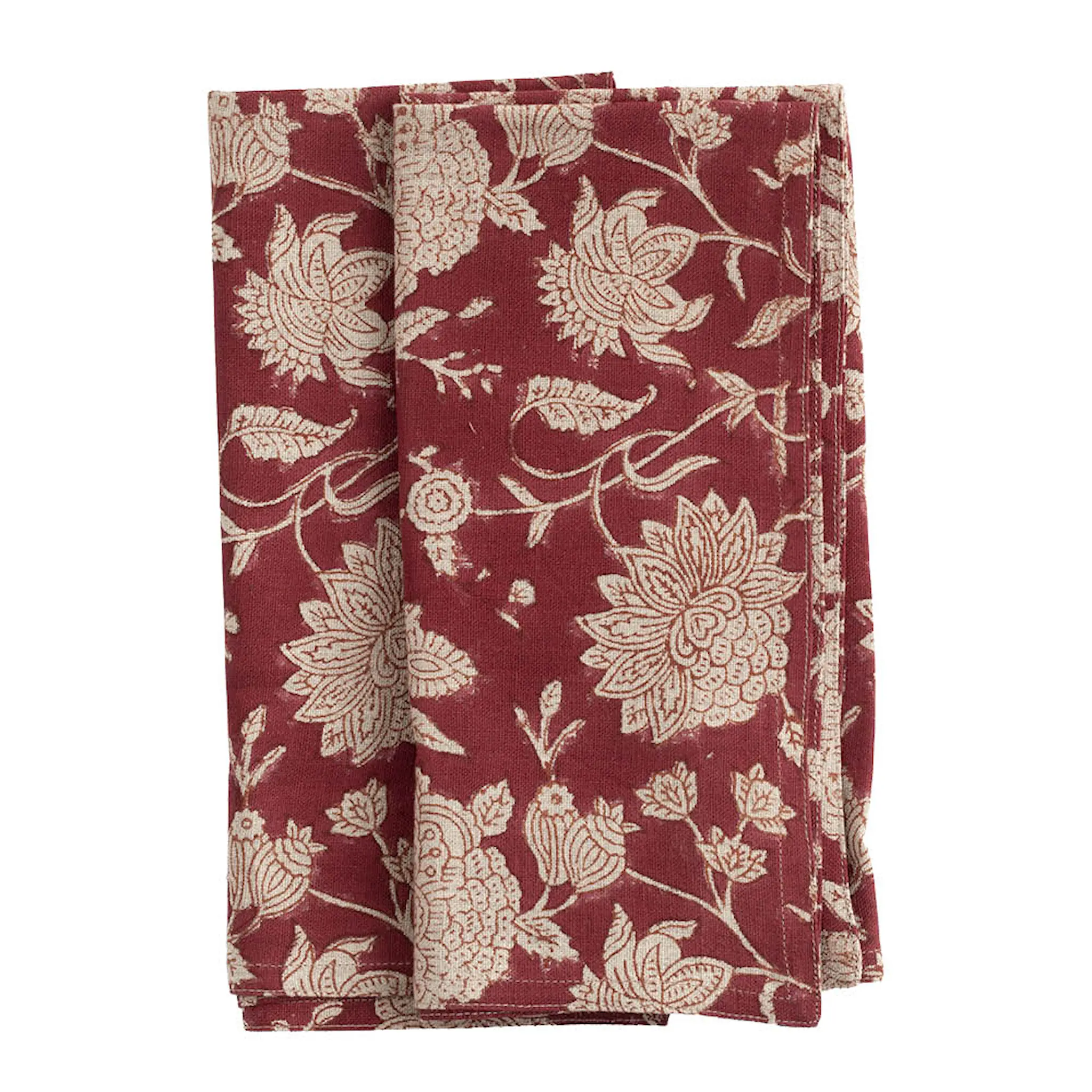 Chamois Indian Rose linneservett 50x50 cm 2-pack röd