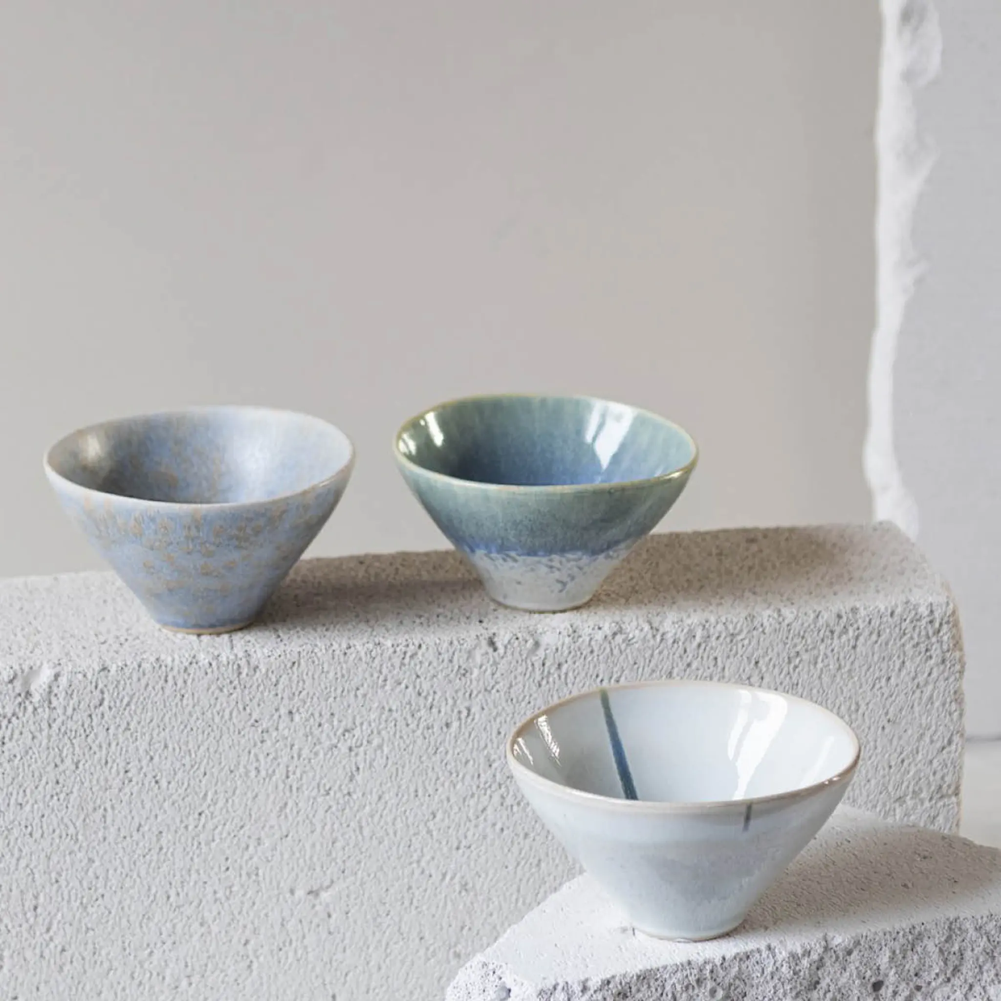 Mette Ditmer Elements skål 3-pack 6,5x12 cm blå