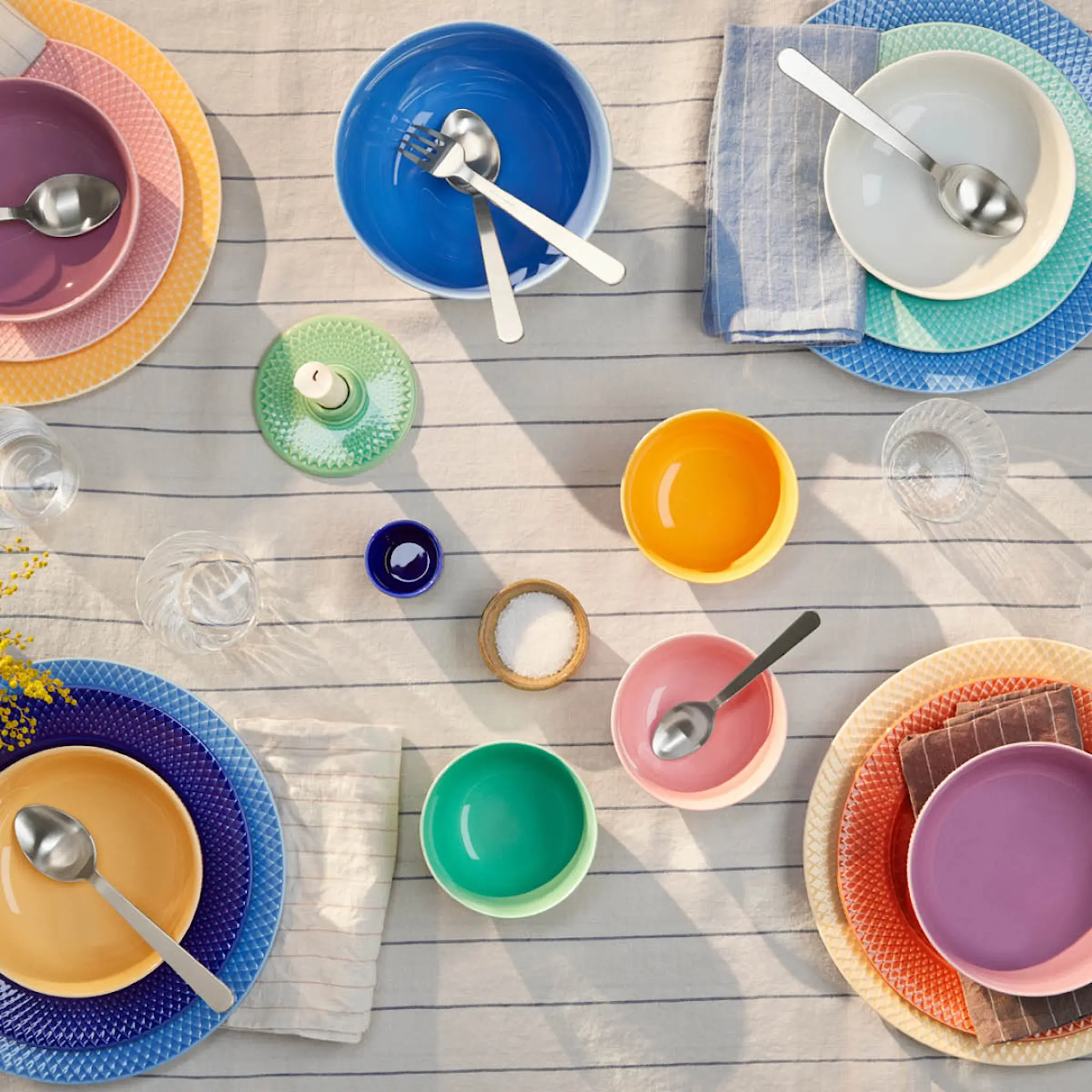 Lyngby Porcelæn Rhombe Color Tallrik 27 cm Blå