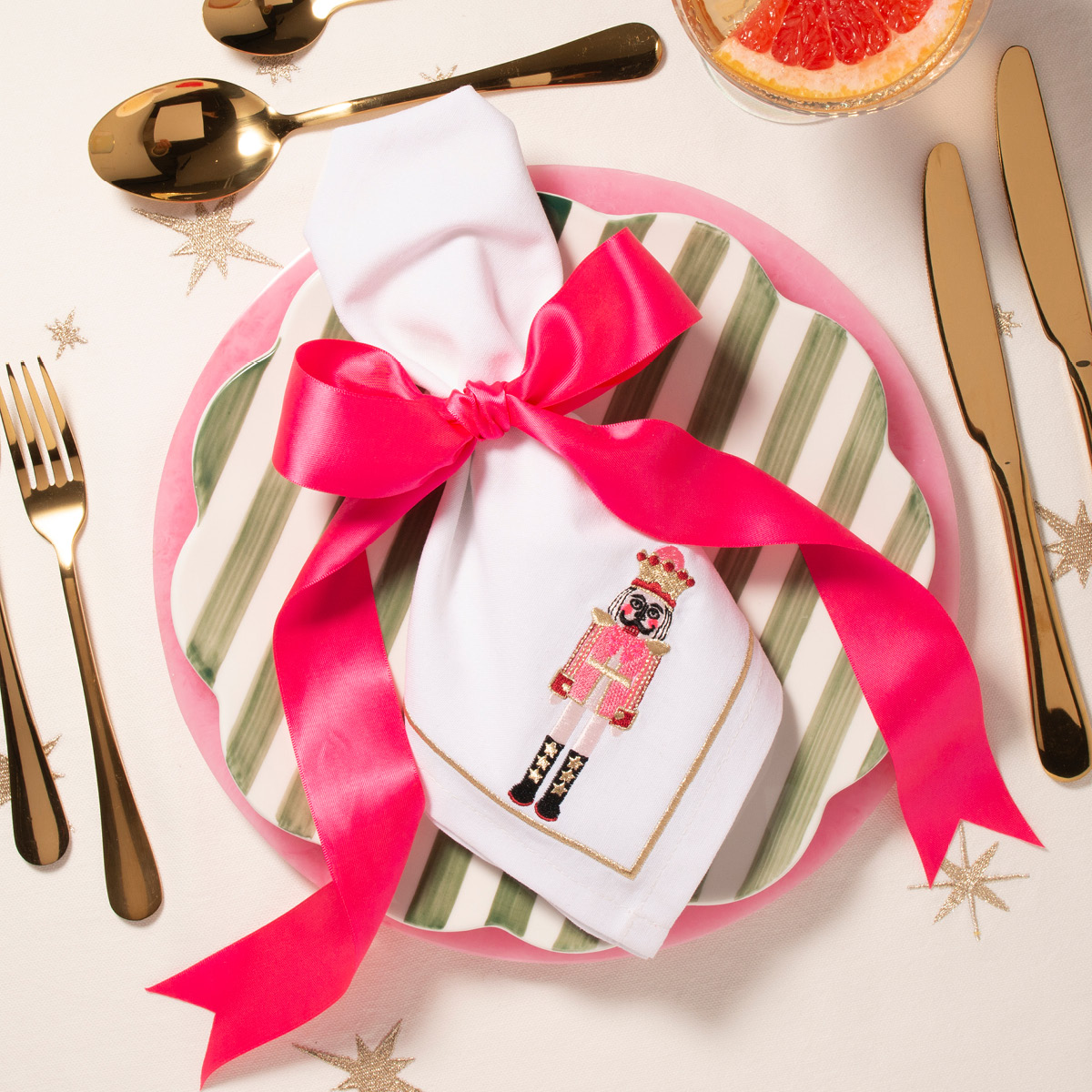 Vondels Santa's Favorites servett 45 cm 2-pack Nötknäppare vit