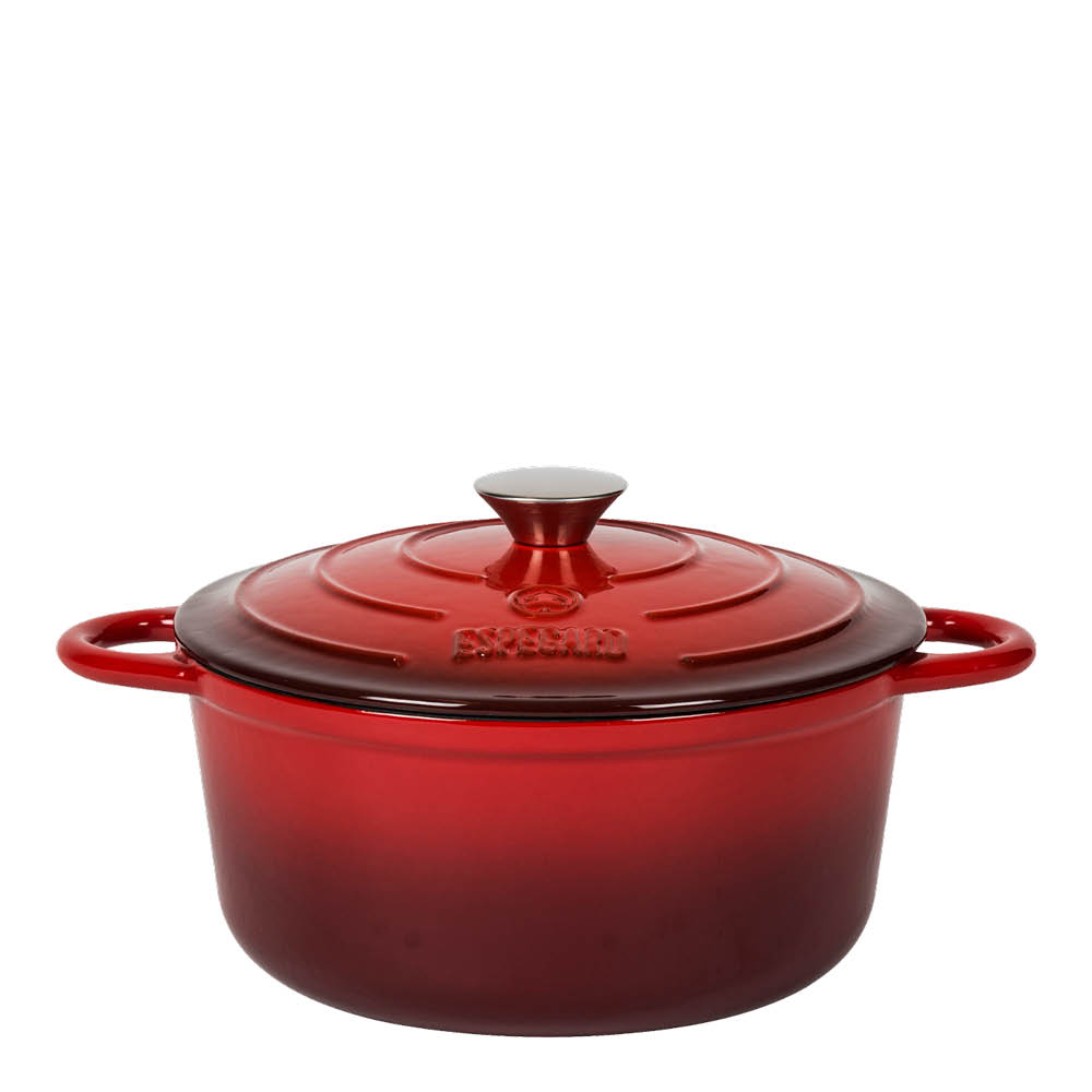 Espegard Støpejernsgryte 6 L rød