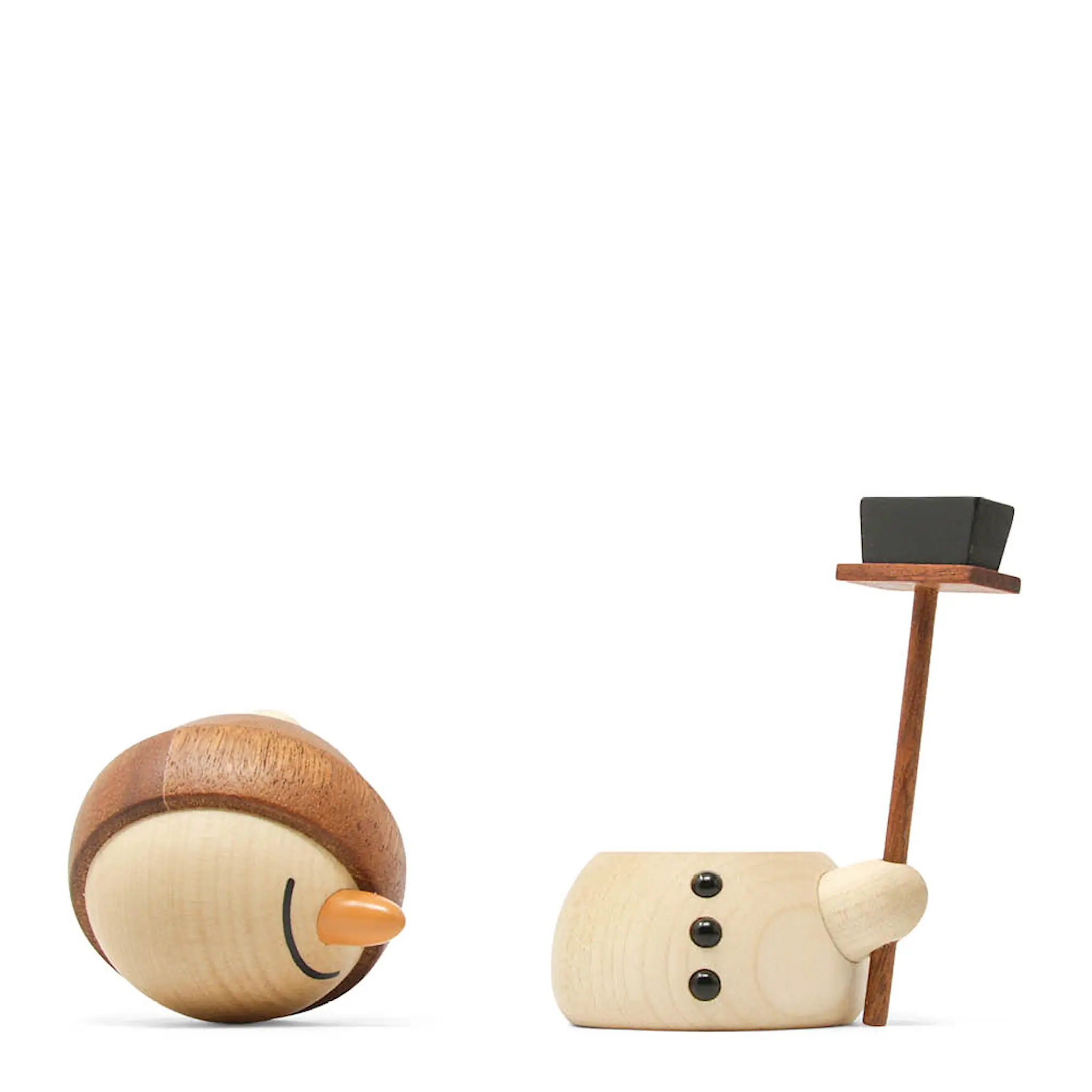 FableWood Flurry snögubbe träfigur 8 cm sapele/lönn