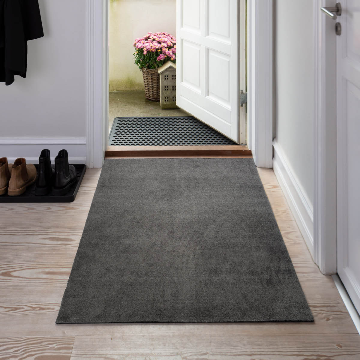 Tica Copenhagen Unicolor golvmatta 130x90 cm stålgrå