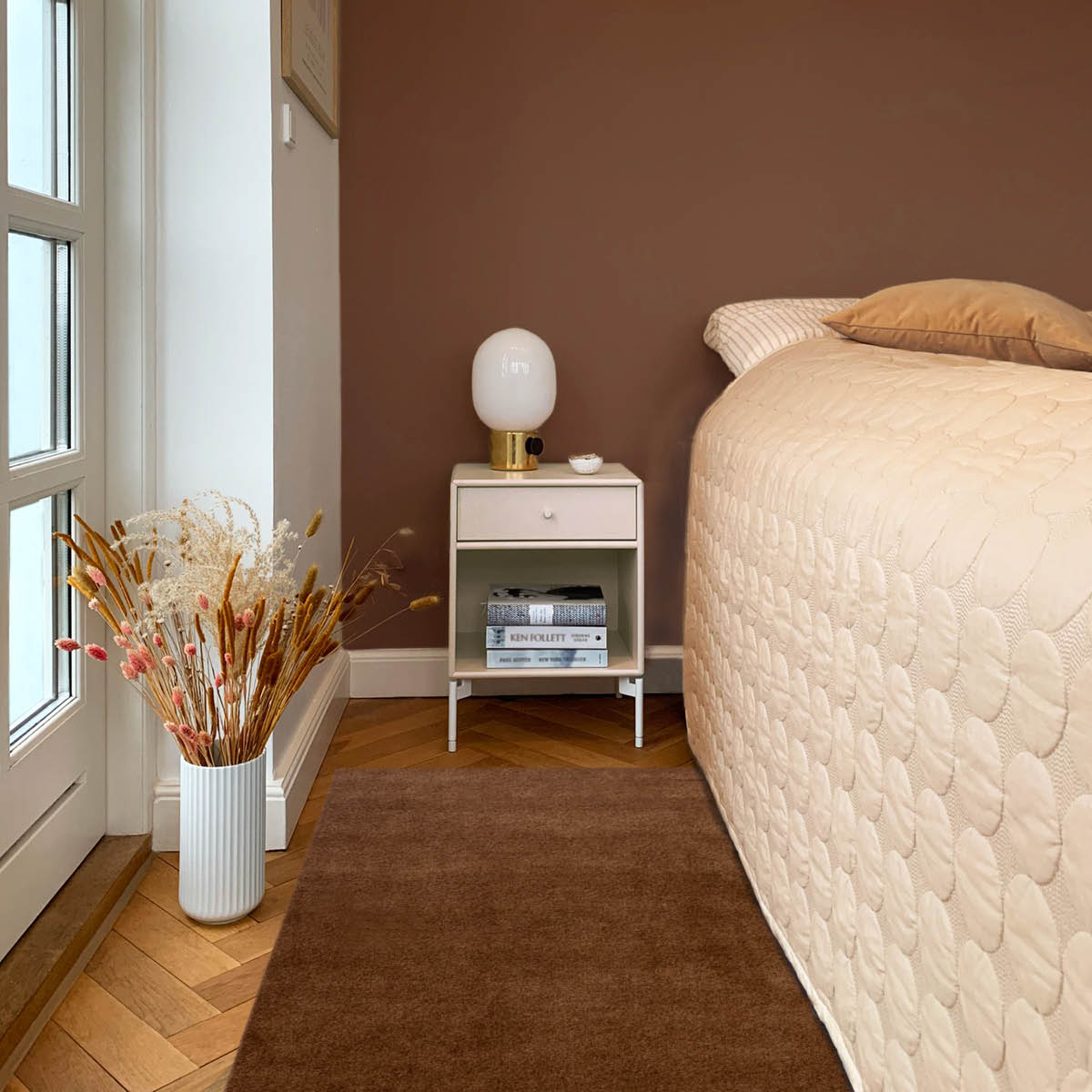 Tica Copenhagen Unicolor golvmatta 120x67 cm cognac