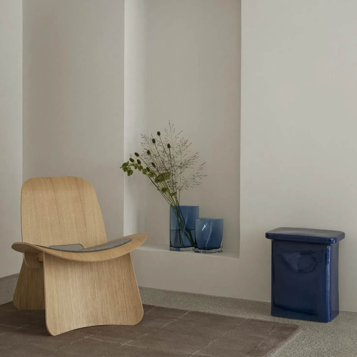 Blomus Duasis vas medium 28x18x10 cm blå