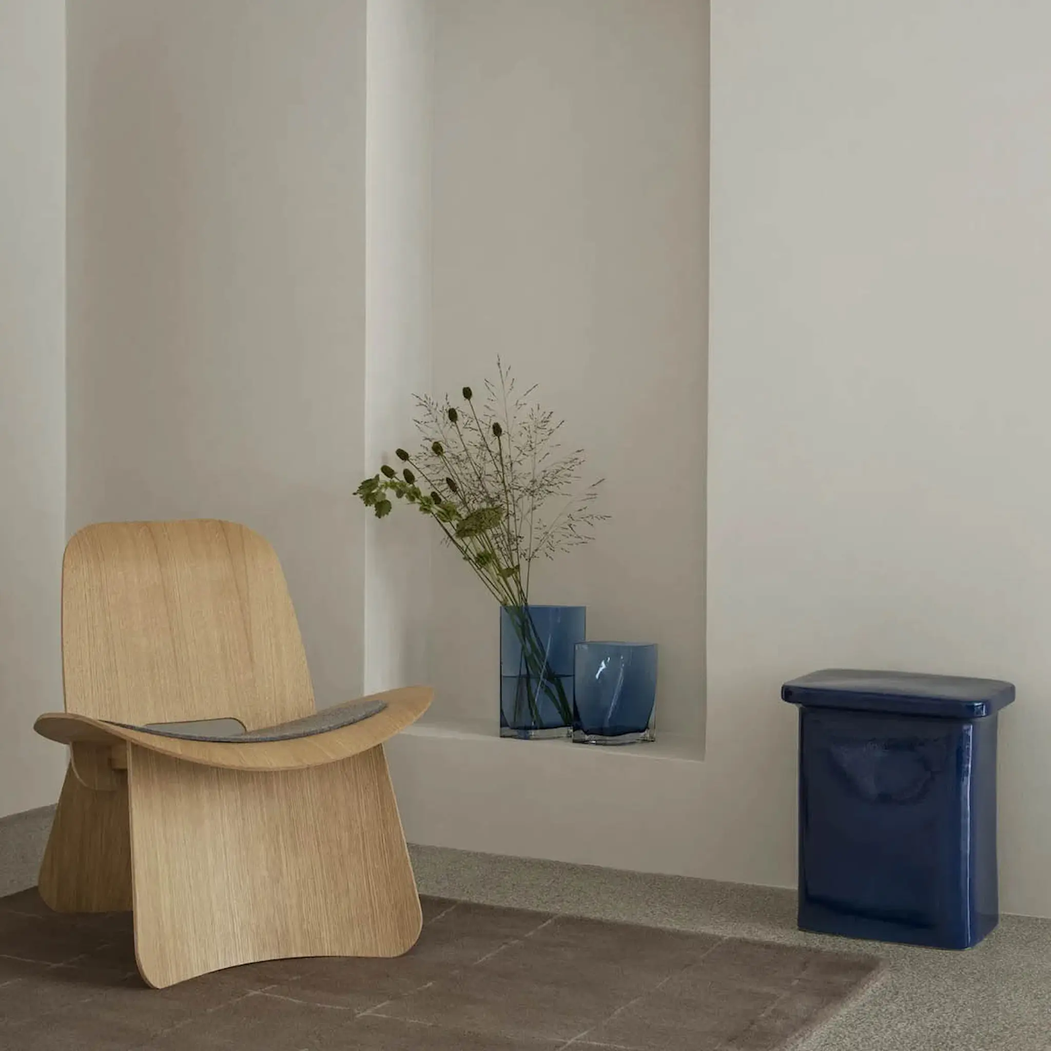 Blomus Duasis vas medium 28x18x10 cm blå