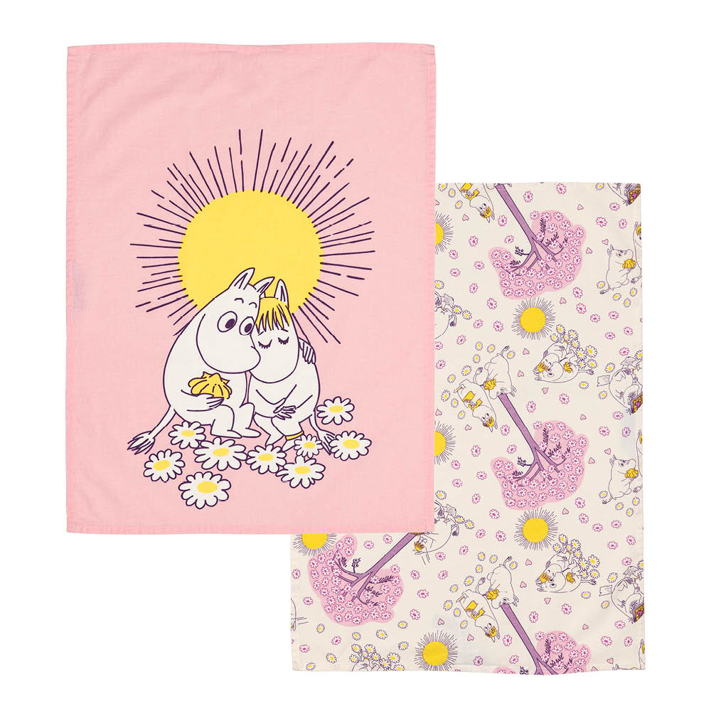 Moomin Arabia - Muumi Keittiöpyyhe 50x70 cm 2 kpl Sydänkäpyset