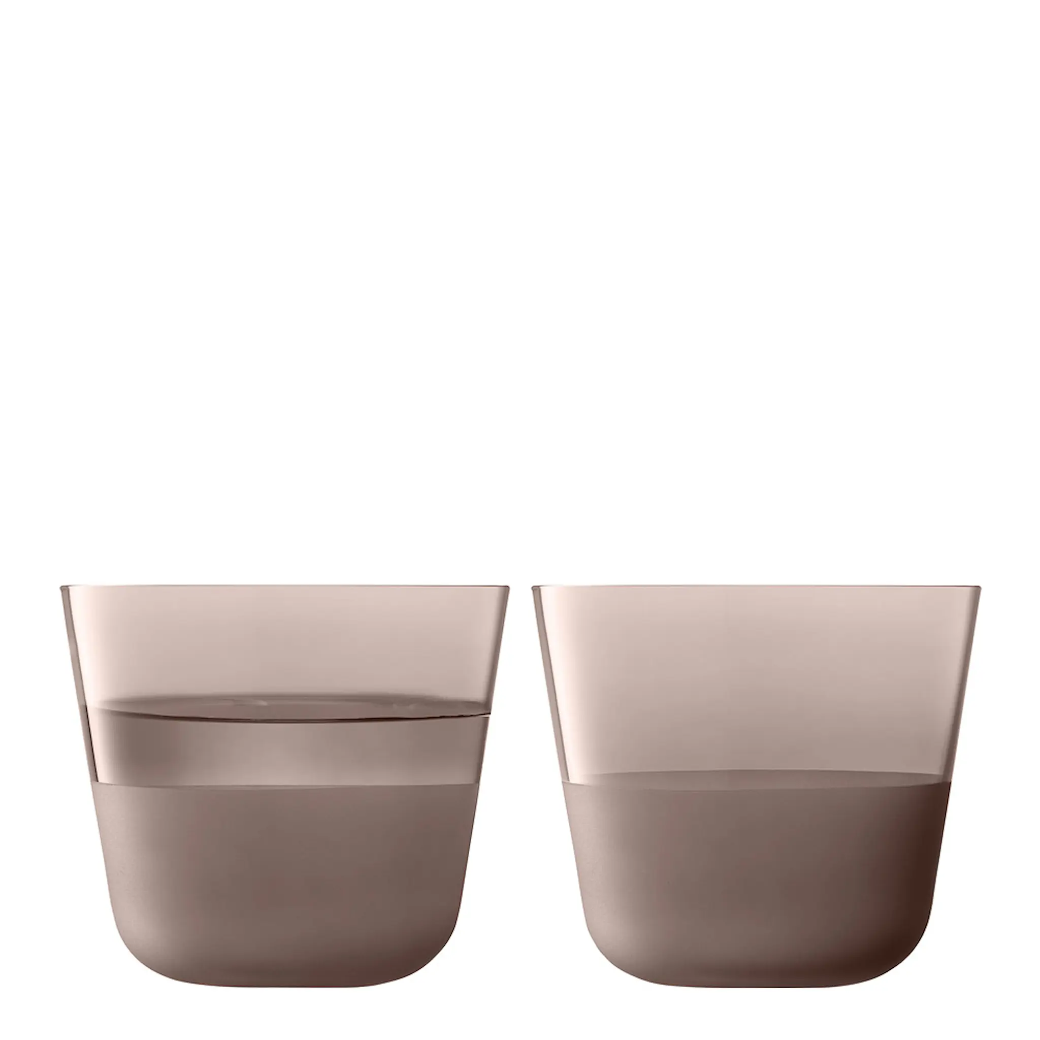 LSA International Arc vattenglas 26 cl 2-pack contrast earth