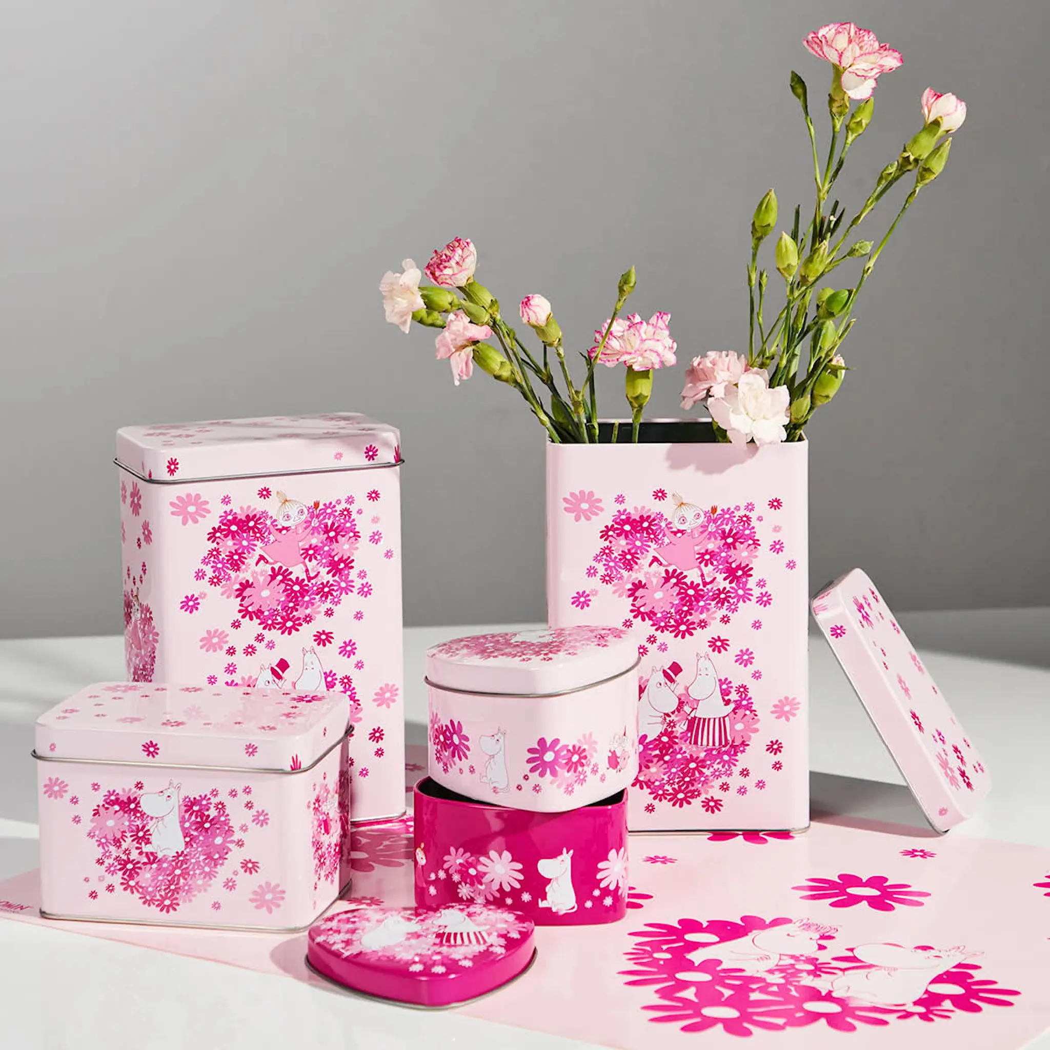 Martinex Mumin kaffeburk 20 cm blomsterhjärta